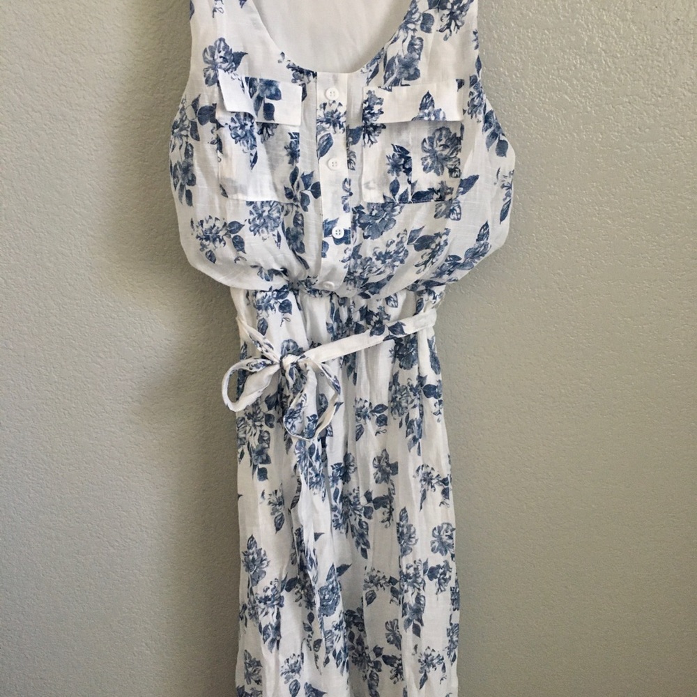 Blue and White Dress